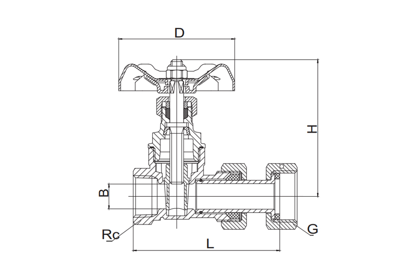 黃銅水表閘閥 Z15W-16T