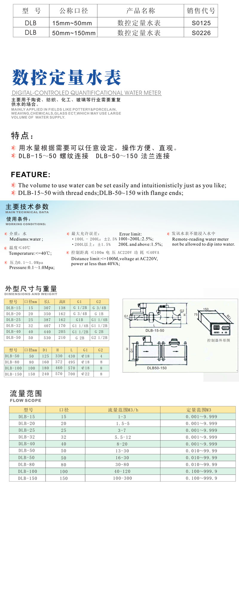 數(shù)控定量水表